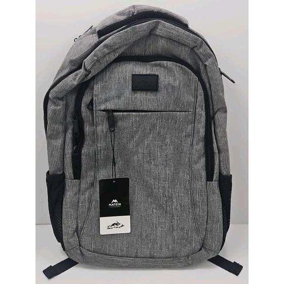 MATEIN Travel Laptop Backpack, Rucksack Anti theft,fits 15.6 Inch Notebook, Grey - Picture 1 of 4